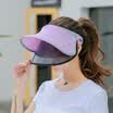 Jingdong Supermarket Dusenna DUSENNA sun hat female summer sun protection sun hat cap cap sunscreen cap empty cap ice silk double-sided pink