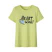 Semir Semir short sleeve T-shirt summer round neck print Korean version of the cotton half-sleeved T-shirt 12216000005 yellow-green XL