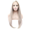 Anogol Light Gray Long Loose Wave Peruca Laco Sintetico Heat Resistant Natural Hair Wigs Synthetic Lace Front Wig