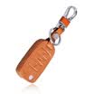 Huashi Changan key bag folding three-button brown car CS35CS15CS75 leather key sets modified special key ring accessories