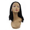Anogol Hand Tied Braided Kinky Curly Peruca Laco Sintetico Heat Resistant Fiber Natural Wigs Synthetic Lace Front Wig
