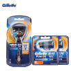 Gillette Fusion Shaving Razor Proglide Flexball Shaving Razor Blades For Men Brands Shavers Safety Razor 1 Holder9 Blades