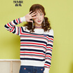 Semir Somerset Knitwear Women&39s Round Collar Straight Sweater Straight Sweater Shirt 14316070013 White Red M