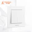 PowerSync ASWSCGS2T9 wall switch 86-type panel three-hole five-hole socket single control dual doorbell switch simple white