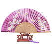 Weilong fan fan female fan Chinese wind folding fan floral flower fan fan characteristics creative gift gift to send friends dance fan tea bone purple magnolia