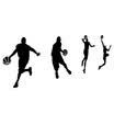 Xuan special waterproof sunscreen car stickers dunk basketball NBA car stickers black Size 58 18cm