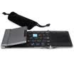 BOW HB088 multi-device wireless folding with touchpad Bluetooth keyboard silver