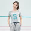 Semir Semir short sleeve T-shirt summer ladies round neck letters printed straight t-shirt Korean version 12216000038 ice blue M