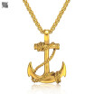 Italian ship anchor cross titanium steel man necklace personality gift