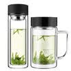 Fu Guang double-layer heat-resistant tea cup tea cups 320ml 320ml black 2 loaded