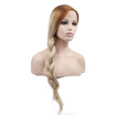 Anogol Blonde Ombre Brown Roots Peruca Laco Sintetico Long Loose Wave Heat Resistant Natural Wigs Synthetic Lace Front Wig
