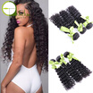 Brazilian Deep Wave Virgin Hair 4Bundles Deep Wave Brazilian Hair Deep Curly Brazilian Hair Bundle Deals Curly Weave Human Hair
