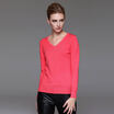 Rebecca Marc Rebecca Slim was thin warm V collar collar sweater sweater 45460D watermelon red M