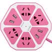Jishun jishun JSW-6J 18 m 4-bit 5-hole with 4-bit USB smart socket Creative socket fruit socket lemon socket plug panel row purple