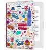 Pottery fit Kindle 558 version of the protective cover shell painted series new Kindle e-book sleeping leather white - London memory