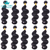 10 Bundleslot Brazilian Body Wave Hair Wholesale Price 7A Human Virgin Hair Natural Color Hair Weaves Extensions Free Shipping