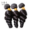 HHHair Brazilian Loose Wave 3 Bundles Unprocessed Brazilian Virgin Hair Curly Weave Human Hair Brazilian Hair