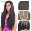 Brazilian Straight Closure Bleached Knots Brazilian Lace Closure Straight Hair Closure Piece Free Middle 3 Part Top Lace Closure