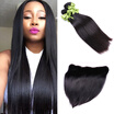 Malaysian hair lace frontal closure 8A natural straight hair lace frontal 3PC virgin human hair full lace frontal 4x13inch