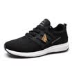 EGCHI casual shoes men breathable mesh knitted wear jogging mens shoes 19442 black 40