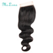 Ms Luna Hair 44 Lace Closure Brazilian Body Wave Human Hair Non-remy Free Part 130 Density Natural Color 8-20 inch