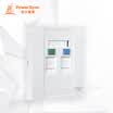 ACSync ACPDCBNNP9 dual-port telephone voice network cable socket computer information panel 86-type switch socket panel white