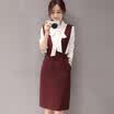 A morning 2017 fall professional dress long-sleeved long temperament Slim high waist skirt female S71R0314A10XL black XL