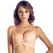 City beauty deep V sexy chest removable shoulder strap 34 in the mold cup lace underwear 090521 shrimp red 75B