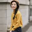 Yan Man INMAN 2017 autumn new linen cotton fun embroidered rounded corners of the literary shirt female 1873011049 pearl white S