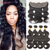 Peruvian Virgin Hair Body Wave With Frontal Closure Ear To Ear Lace Frontal Closure With Bundles Human Hair Bundles With Closure