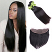 Brazilian Straight Hair Full Frontal Lace Closure 134 Brazilian Virgin Hair Ear To Ear Lace Frontal Closure With Bundles Weave