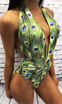 CANISWomens One-Piece Swimsuit Bandage Bikini Push-up Padded Bra Bathing Swimwear