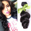 Top Quality 100 Human Hair Peruvian Virgin Hair 4 bundles Loose Wave 9A Peruvian Loose Wave Soft Natural Black Hair Extension
