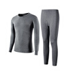 Playboy Qiuyi Qiuku Mens Thin Cotton Thermal Underwear Set Round Collar Foundation Bottom Lingerie Cotton Sweater Navy XXL