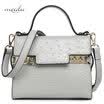 Cada grado MEIDU nuevo bolso de platino patrón de avestruz bolso de hombro casual bolsa Messenger bolsa MWB150772 gris