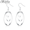 Hot Fashion Circles Drop Earrings Silver Plated Dangle Earrings Statement Jewelry For Women Party