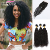 Indian Curly Hair With Closure 8A Unprocessed Indian Virgin Hair With Closure 100 Human Hair Bundles Curly Wave With Lace Closure