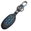 Huashi Toyota Highlander key bag hand sewing smart two-button black special steam key set keychain
