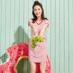 Semir Dresses Women&39s round necklace simple stripes Straight skirt Korean version 12216140009 White red tone M