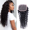 Noble Lace Closure With Baby Hair Peruvian Hair Deep Wave Remy Human Hair 4X4 Lace Closure Free Shipping