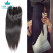 Human Hair Lace Closure Brazilian Straight Hair Closure 4X4 Free Part with Baby Hair 8-20 inch Remy Hair