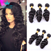Indian Loose Wave Virgin Hair Weave 4 Bundle Deals Raw Indian Hair Loose Wave 9a Unprocessed Virgin Hair Wet And Wavy Human Hair