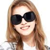 Blue bluekiki sunglasses glasses female big face big frame sunglasses female fashion polarized sunglasses 7011 orange frame gray
