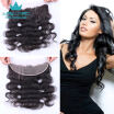 Peruvian Body Wave Frontal 100 Human Hair 13x4 Ear to Ear Lace Frontal Closure Remy Hair Natural Color Free Part