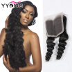 Free Shipping Brazilian Loose Wave Closure 44 MiddleFree3 Part Lace Closure YYONG Hair Brazilian Virgin Hair Lace Closure