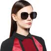 Parsons PARZIN fashion polarized sunglasses women&39s anti-UV sunglasses 9851 tea frame reflective film yellow film