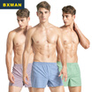 BXMAN Mens Cotton Checked Boxers 3pcs Assorted Colors