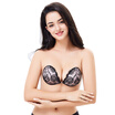 UQUEE lace invisible bra black A cup wedding deep V small chest gather chest paste bra bride milk paste swimwear underwear thin section