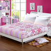 Aiwei mattress cover double 40 cotton twill anti-slip bed 18 meters bed plus section of the flower rain have purple 180 200 25cm