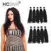 HCDIVA Hair Brazilian Deep Wave Hair Unprocessed Brazilian Deep Wave Hair Weave Cheap Virgin Hair 10 Bundles Lot